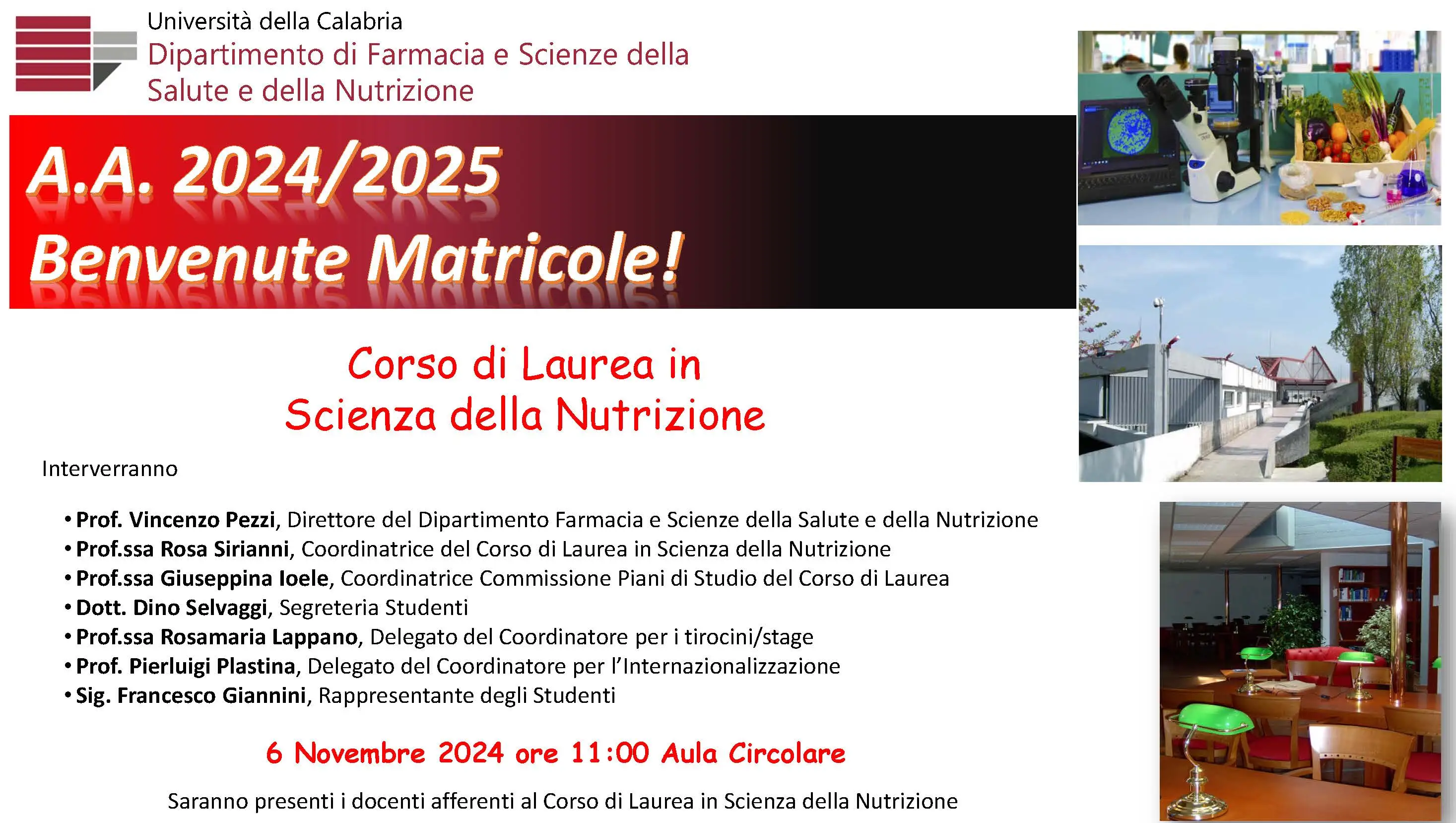 Benvenuto alle Matricole A.A. 2024-2025 - SN