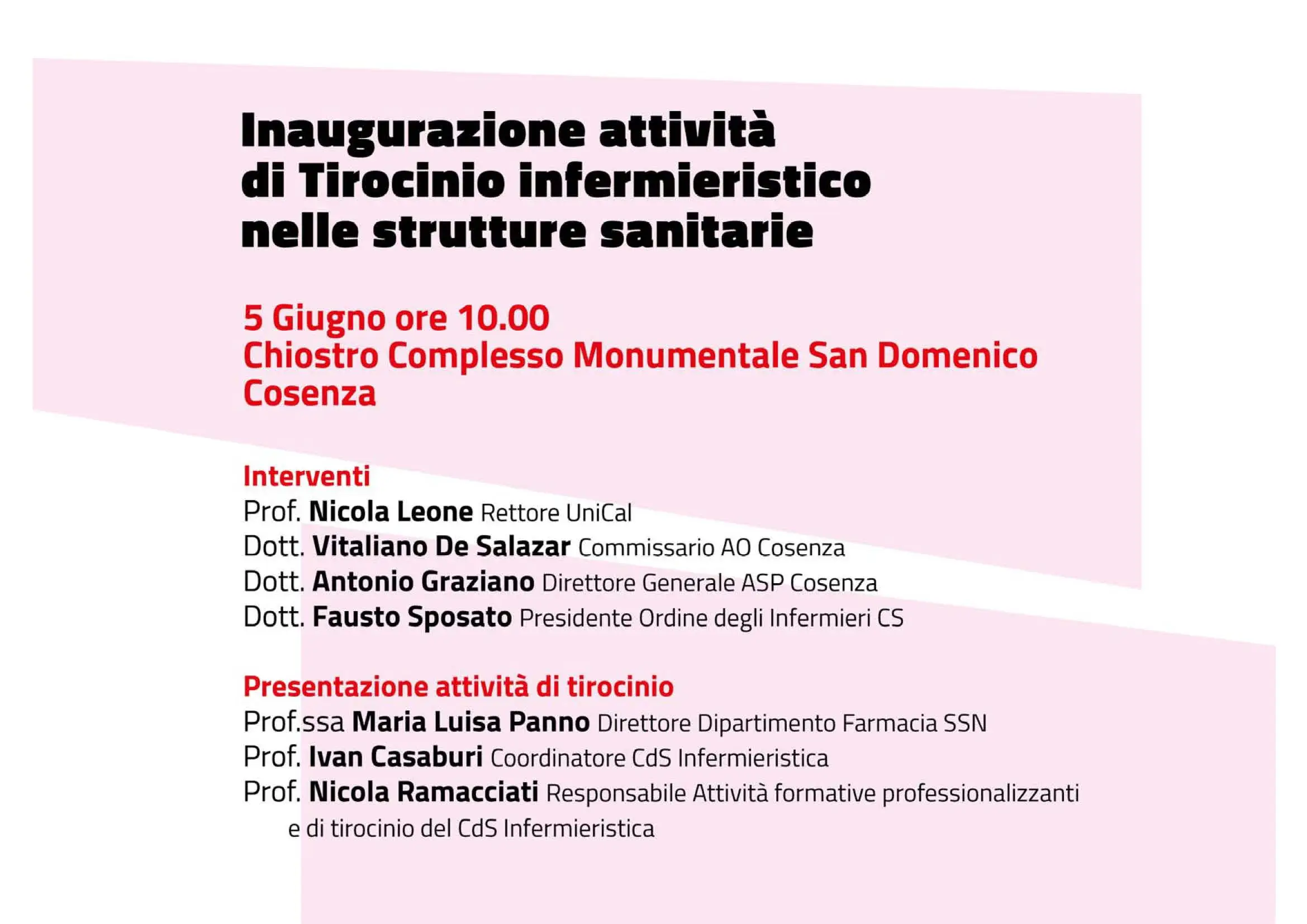 Inaugurazione Tirocinio Infermieristica