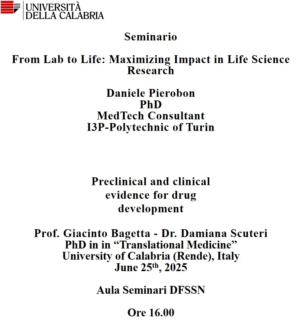 Seminario Dr Daniele Pierobon - DFSSN